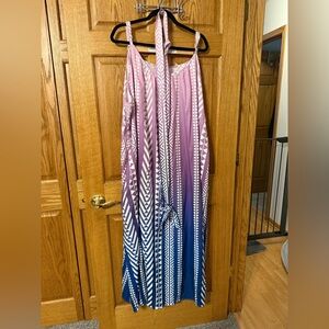 BloomChic Pink and Blue Maxi Dress